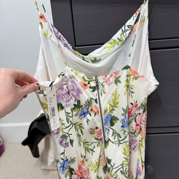 NWT Alice + Olivia Harmony Slip Floral midi dress in Gardenia - size 6 - Picture 6 of 10